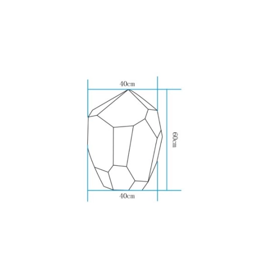 Lampa ogrodowa kamień DIAMOND XL LED RGBW 16 kolorów 60 cm - zdjęcie produktu