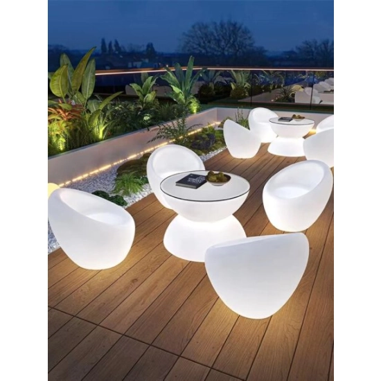 Stolik ogrodowy PARTY LED RGBW 16 kolorów 60 cm - zdjęcie produktu