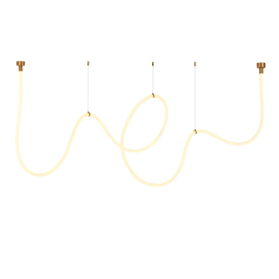 Lampa wisząca SNAKE LED wąż ledowy złota 500 cm - zdjęcie produktu