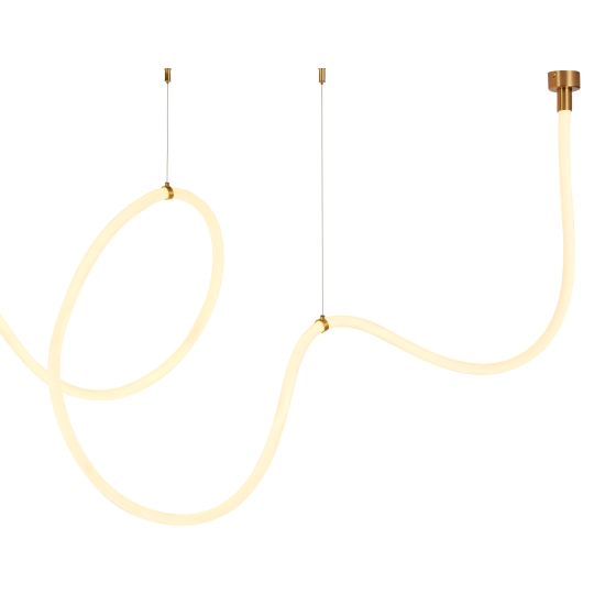 Lampa wisząca SNAKE LED wąż ledowy złota 500 cm - zdjęcie produktu