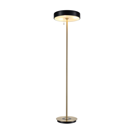 Lampa podłogowa ARTDECO 150 cm - czarno - złota nowoczesna - zdjęcie produktu