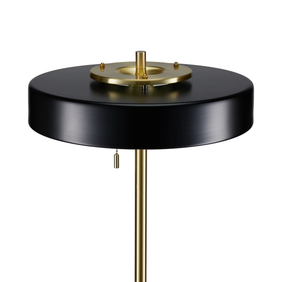 Lampa podłogowa ARTDECO 150 cm - czarno - złota nowoczesna - zdjęcie produktu