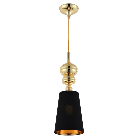 Lampa wisząca QUEEN-1 złoto czarna 18 cm - zdjęcie produktu