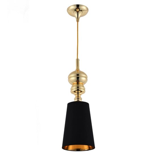 Lampa wisząca QUEEN-1 złoto czarna 18 cm - zdjęcie produktu