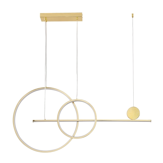 Lampa wisząca NEW AGE LED 120 cm - oprawa sufitowa złota - zdjęcie produktu