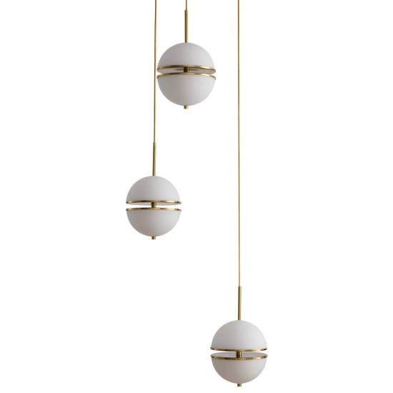Lampa wisząca SFERA-3 LED złota 50 cm - zdjęcie produktu