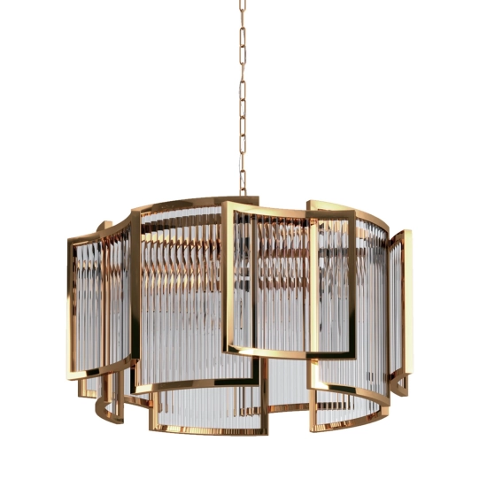Lampa wisząca IMPERIO złota 80 cm - zdjęcie produktu