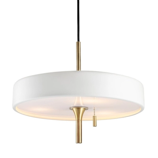 Lampa wisząca ARTDECO 35 cm biało złota - zdjęcie produktu