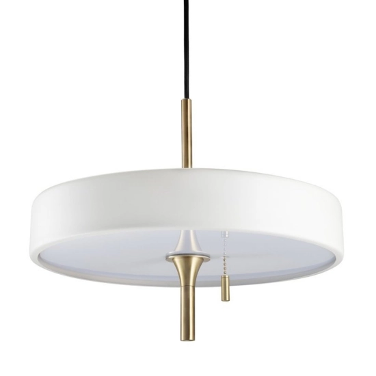 Lampa wisząca ARTDECO 35 cm biało złota - zdjęcie produktu
