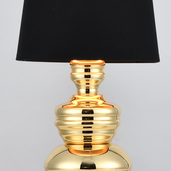 Lampa stołowa QUEEN złoto czarna 18 cm - zdjęcie produktu
