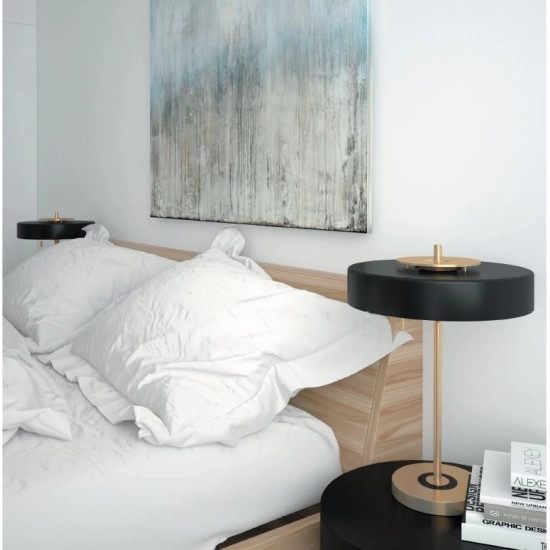 Lampa stołowa ARTDECO 50 cm - czarno - złota - zdjęcie produktu