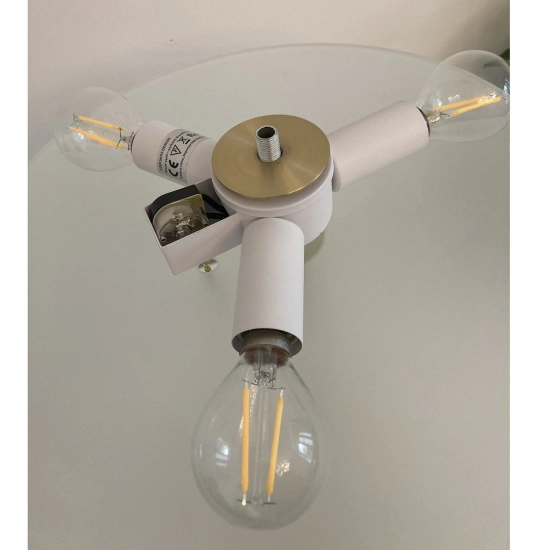 Lampa stołowa ARTDECO - biało - złota - zdjęcie produktu