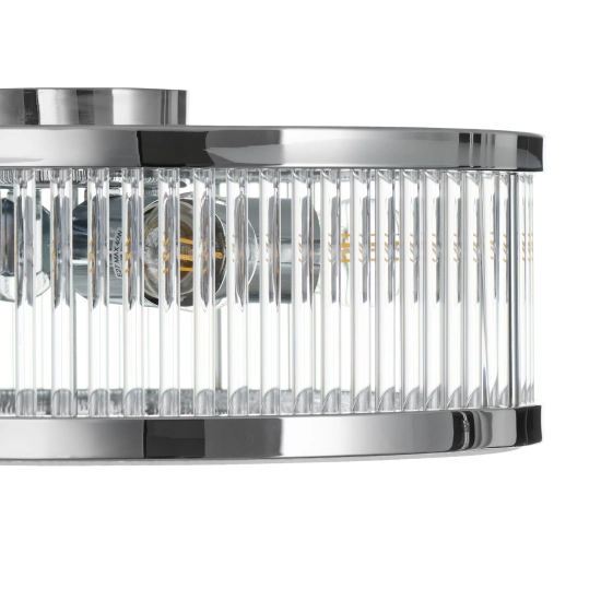 Plafon kryształowy MAGNUS 38 cm – chrom w połysku - zdjęcie produktu