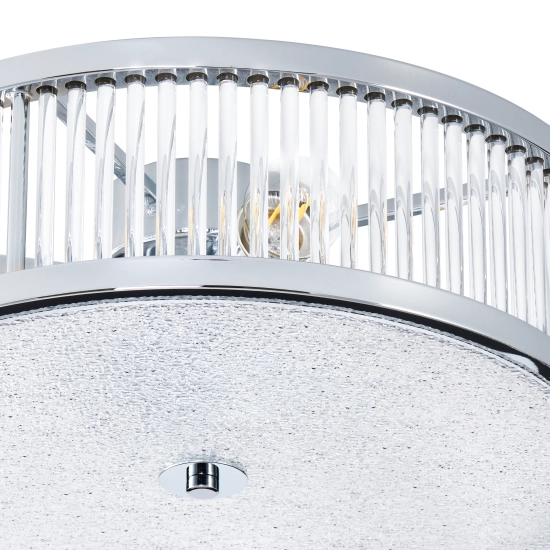 Plafon kryształowy MAGNUS 38 cm – chrom w połysku - zdjęcie produktu