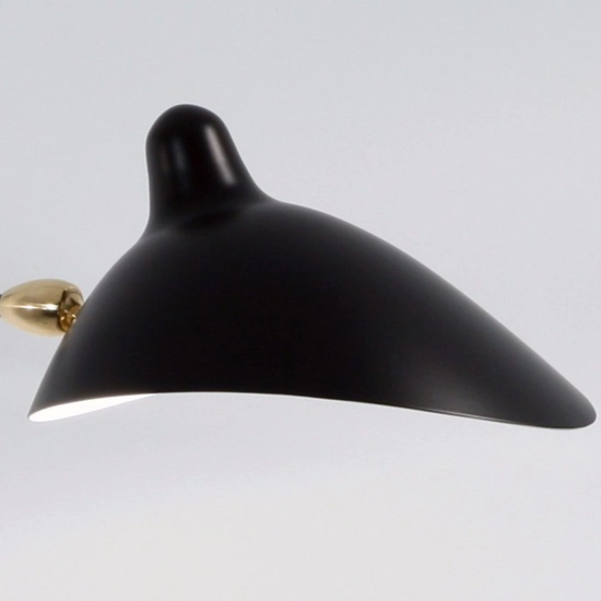 Lampa wisząca CRANE-2P dwuramienna czarna - zdjęcie produktu
