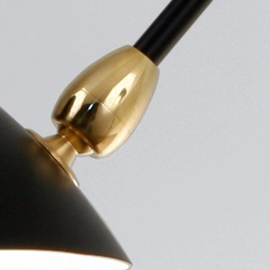 Lampa wisząca CRANE-2P dwuramienna czarna - zdjęcie produktu
