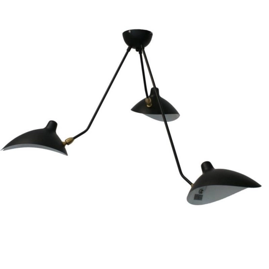 Lampa wisząca CRANE-3P czarna - zdjęcie produktu