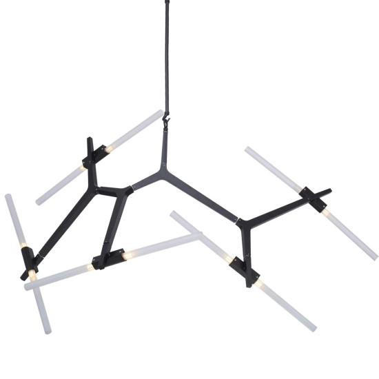 Lampa wisząca STICKS-6 czarna - zdjęcie produktu