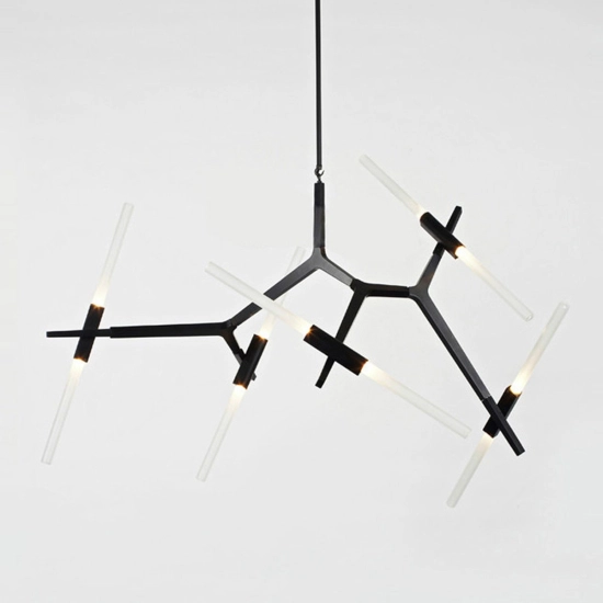 Lampa wisząca STICKS-6 czarna - zdjęcie produktu