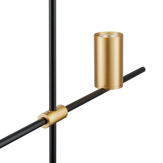 Lampa wisząca LUNGO czarno złota 135 cm - zdjęcie produktu