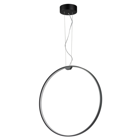 Lampa wisząca ACIRCULO 50 cm - czarny ring LED - zdjęcie produktu