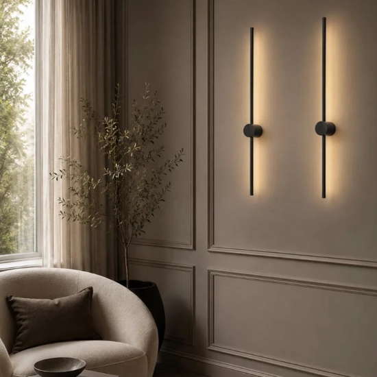 Lampa ścienna SPARO 100 cm LED czarna - zdjęcie produktu