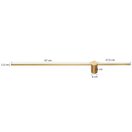 Lampa ścienna SPARO 100 cm złoty szczotkowany - zdjęcie produktu