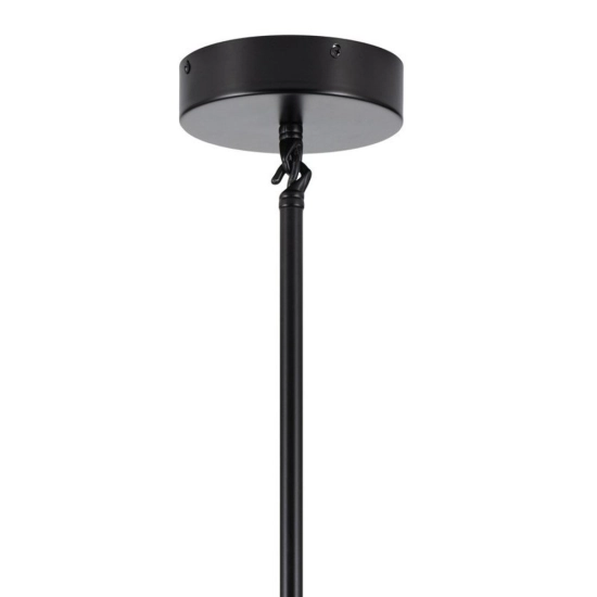 Lampa wisząca MODERN ORCHID-6 transparentno czarna 130 cm - zdjęcie produktu