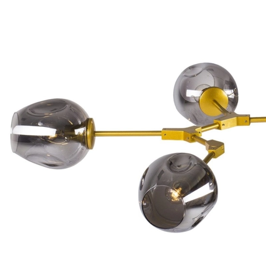 Lampa wisząca MODERN ORCHID-6 złoto szara 130 cm - zdjęcie produktu