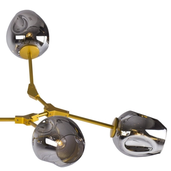 Lampa wisząca MODERN ORCHID-6 złoto szara 130 cm - zdjęcie produktu