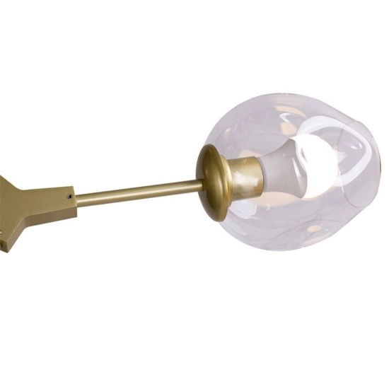 Lampa wisząca MODERN ORCHID-6 złoto transparentna 130 cm - zdjęcie produktu