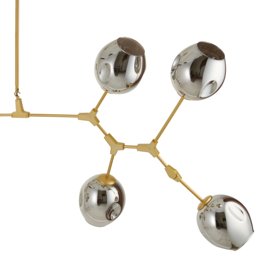 Lampa wisząca MODERN ORCHID-9 złoto szara 150 cm - zdjęcie produktu