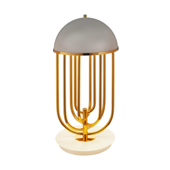 Lampa stołowa DOLCE VITA biało złota 60 cm - zdjęcie produktu