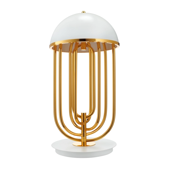 Lampa stołowa DOLCE VITA biało złota 60 cm - zdjęcie produktu