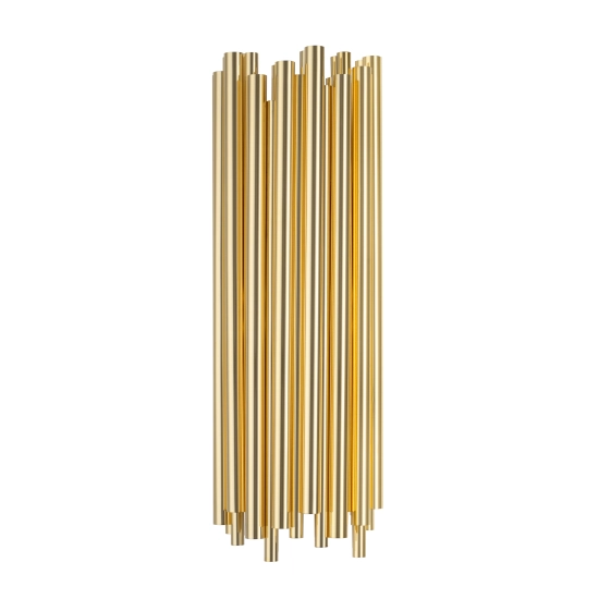 Lampa ścienna TUBO GOLD 50 cm- nowoczesny metalowy kinkiet do salonu - zdjęcie produktu