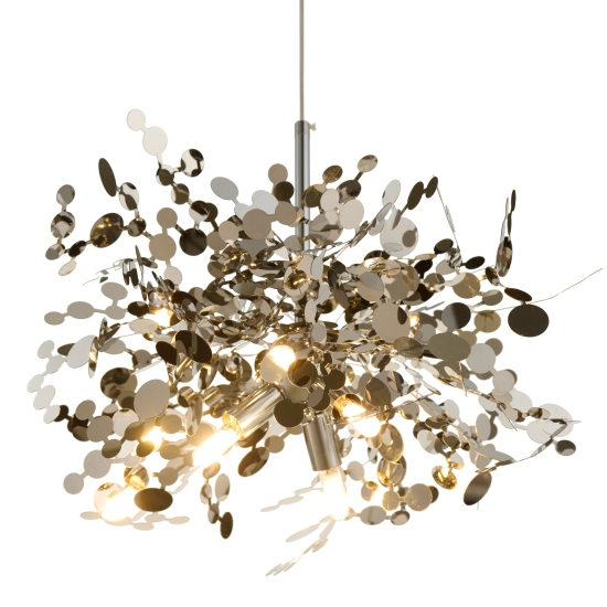 Lampa wisząca MONETTI 40 cm - chrom, dekoracyjna - zdjęcie produktu
