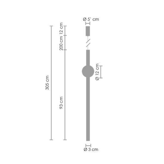 Lampa wisząca O-LINE 93 - LED, 93 cm, czarna - zdjęcie produktu