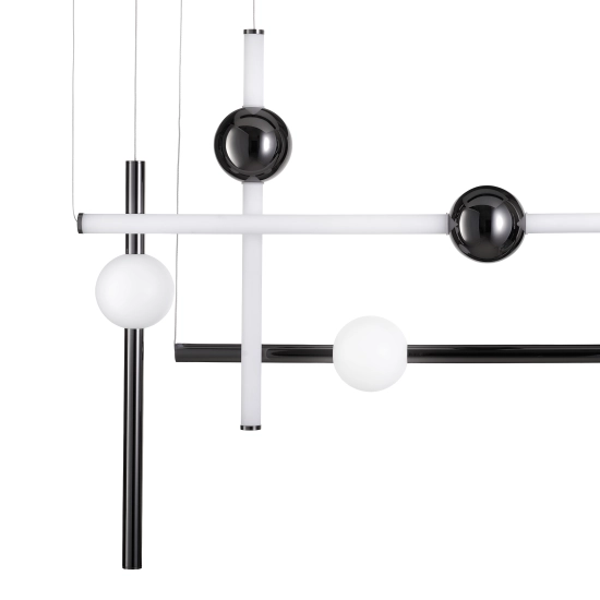 Lampa wisząca O-LINE L-4 LED czarna 110 cm - zdjęcie produktu