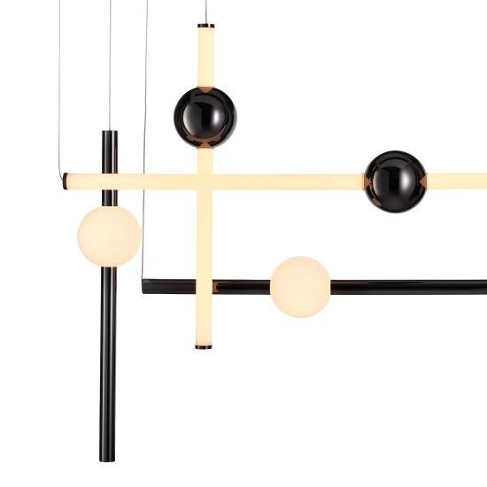 Lampa wisząca O-LINE L-4 LED czarna 110 cm - zdjęcie produktu