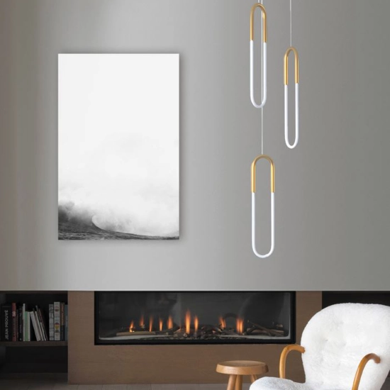 Lampa wisząca U-SHAPE mosiądz 60 cm - zdjęcie produktu