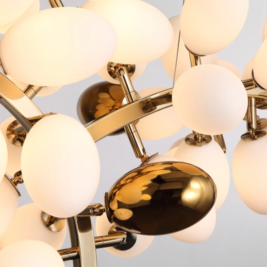 Lampa wisząca VALENTINA 150 cm biało złota - zdjęcie produktu