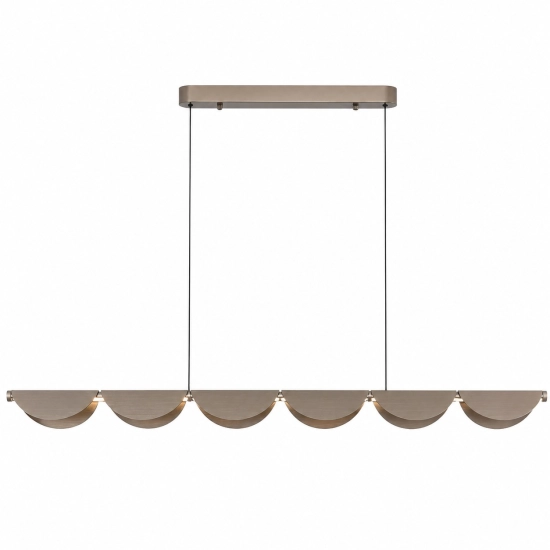 Lampa wisząca NAMI LINE 143 cm - LED, szary szczotkowany, falista forma - zdjęcie produktu