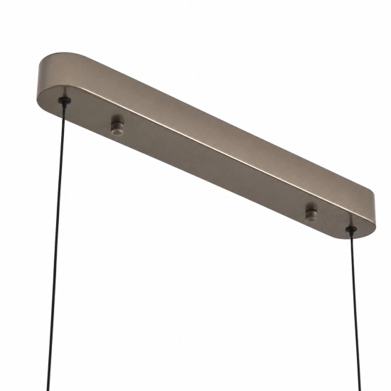 Lampa wisząca NAMI LINE 143 cm - LED, szary szczotkowany, falista forma - zdjęcie produktu