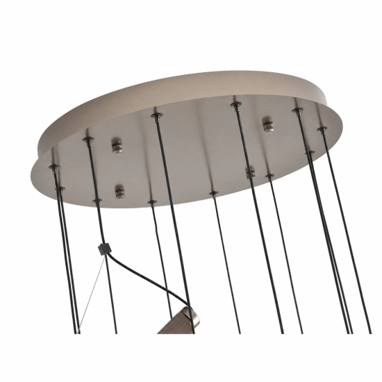 Lampa wisząca NAMI-12 kaskadowa LED do wysokich pomieszczeń 340 cm - zdjęcie produktu