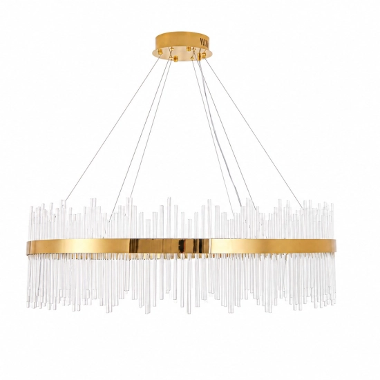 Lampa wisząca HESTIA 100 cm – żyrandol LED, złoty do salonu - zdjęcie produktu
