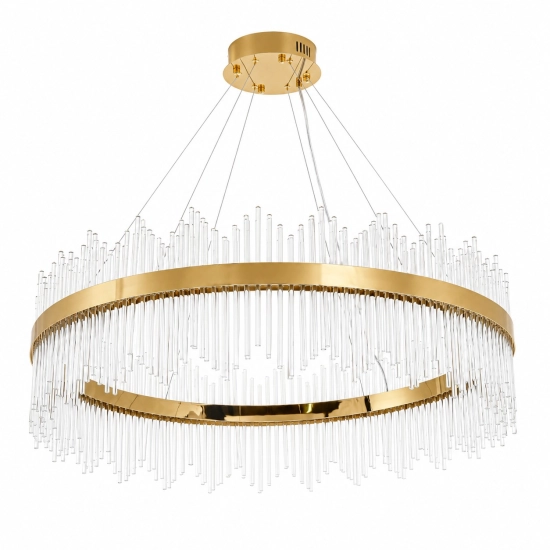 Lampa wisząca HESTIA 100 cm – żyrandol LED, złoty do salonu - zdjęcie produktu