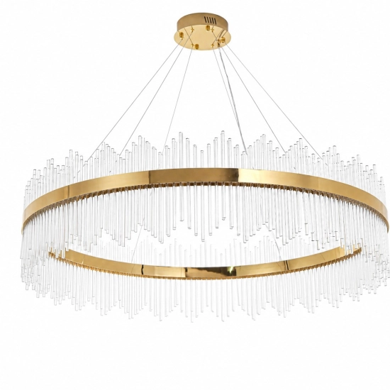 Lampa wisząca HESTIA 120 cm – żyrandol LED, złoty do salonu - zdjęcie produktu