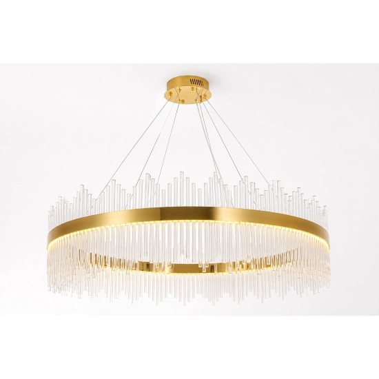 Lampa wisząca HESTIA 120 cm – żyrandol LED, złoty do salonu - zdjęcie produktu