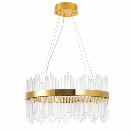 Lampa wisząca HESTIA 60 cm – żyrandol LED, złoty do salonu - zdjęcie produktu