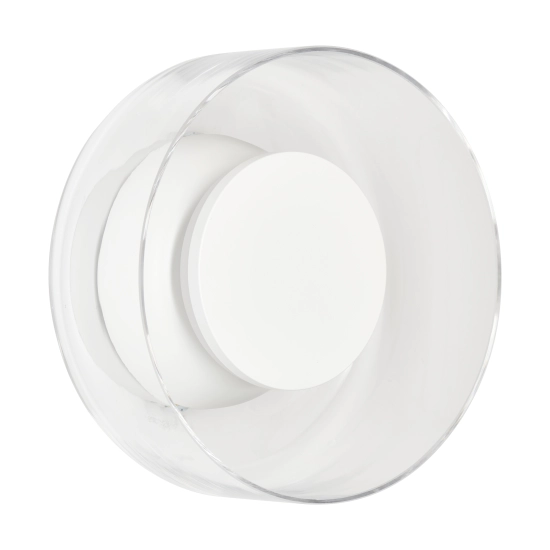 Lampa ścienna DONUT 18 – LED, szkło transparentne, biały środek - zdjęcie produktu